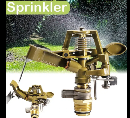 Zinc Alloy Impact Sprinkler Head for Watering Large Gardens Hose