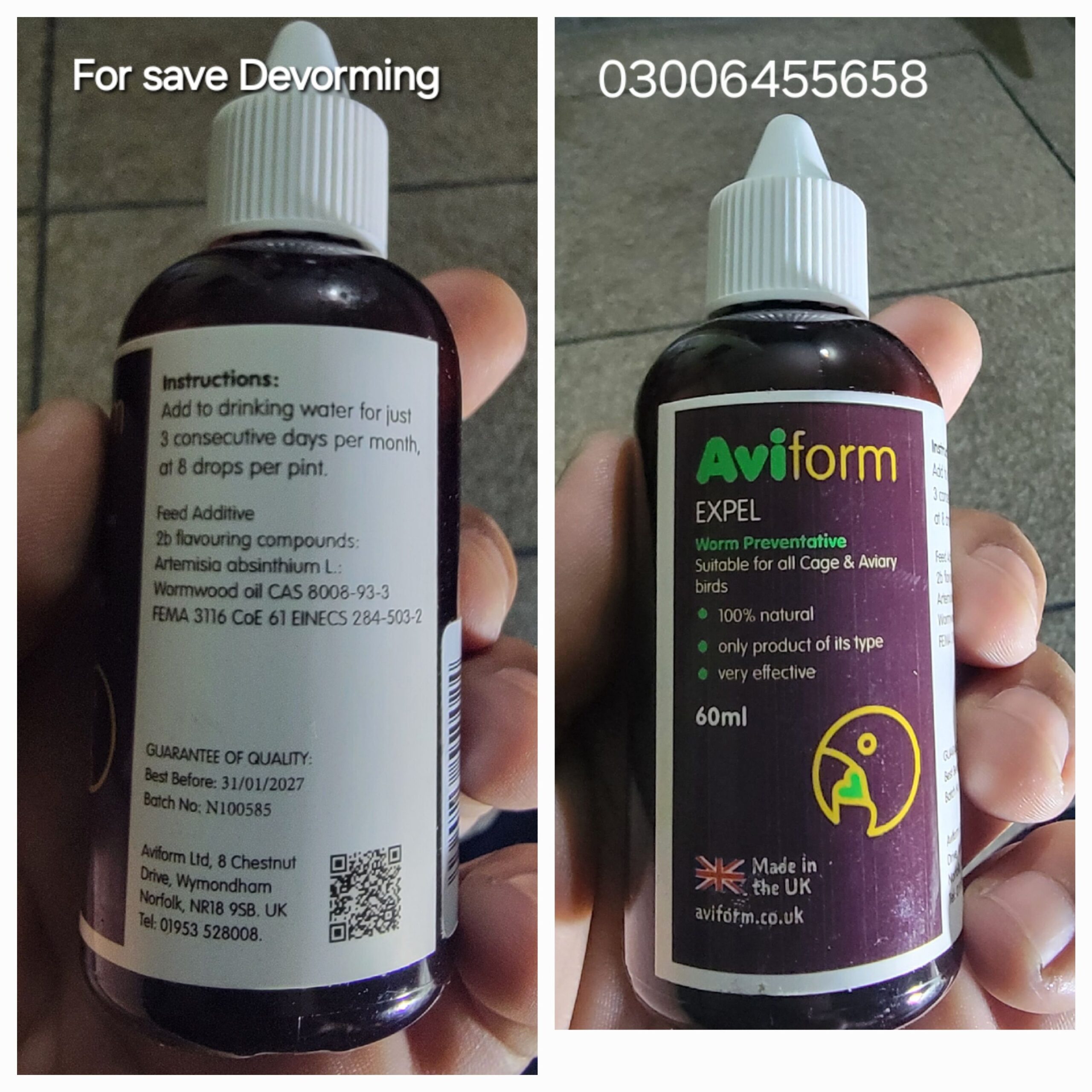 Import from England AVIFORM England ke top 1 company hai aur bilkul Original product hain koi copy nhi and also i used for my birds since have been 5 years no sidefect excellent result bcz it’s my personal experience.