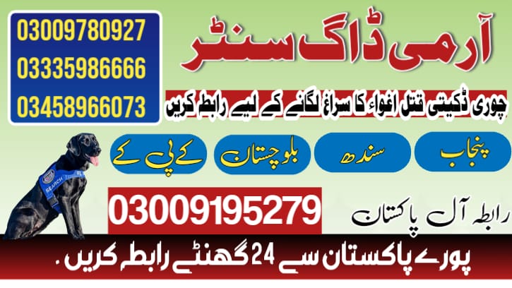Army Dog Center Khyber_Pakhtunkhwa 03018665280