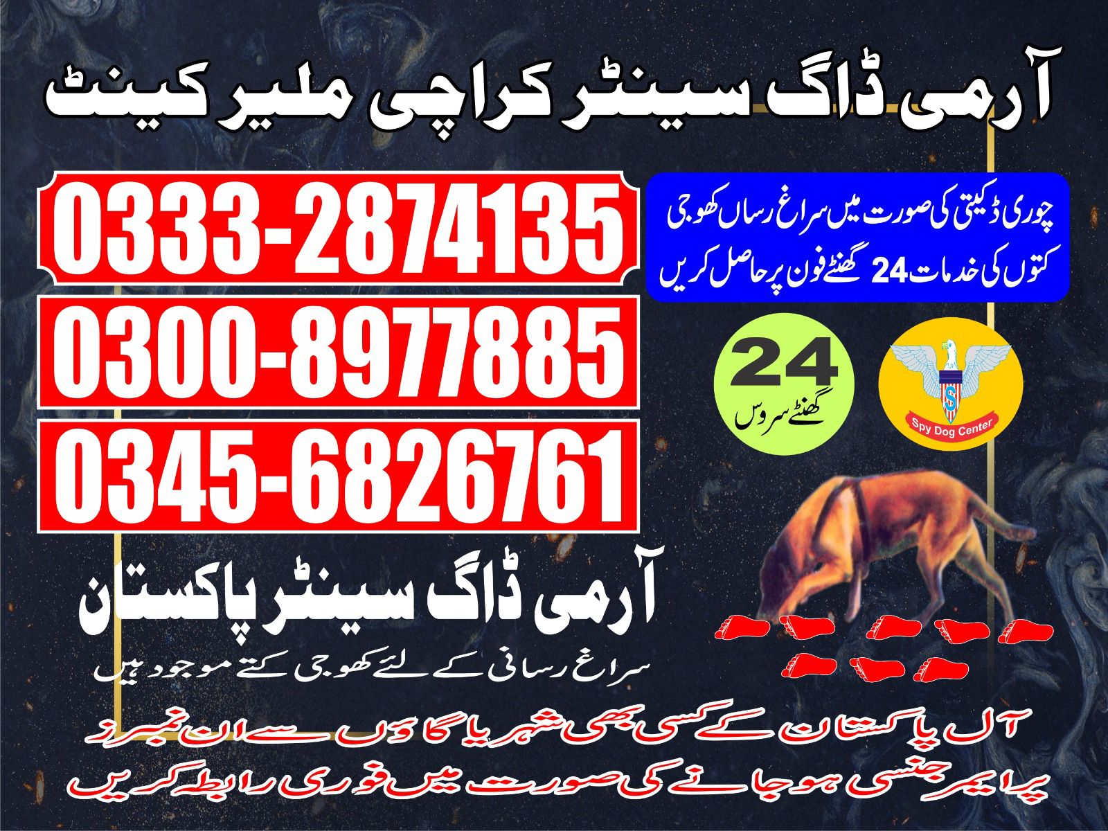 Army Dog Center | Malir cantt karachi | 03008977885